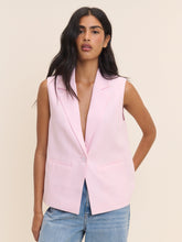 Baby Pink Sleeveless Boxy Blazer