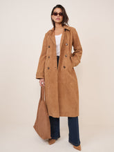 Beige Suede Trench Coat