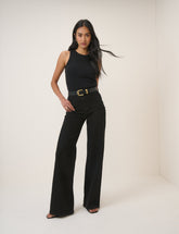 Black High Rise Soho Wide Leg Jeans