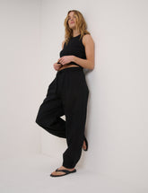 Black High Waisted Balloon Leg Trousers