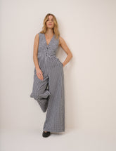 Black Gingham Jumpsuit