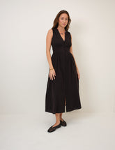 Black Sleeveless Starlight Midi Dress