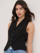 Black Collar Waistcoat