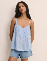 Baby Blue Embroidered Cami Top