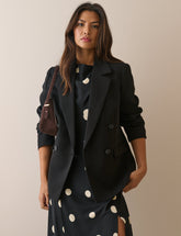 Black Double Breasted Alicia Blazer