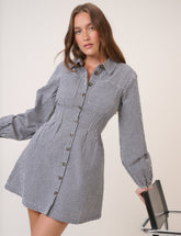 Black Gingham Montego Mini Dress