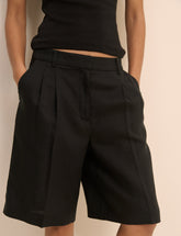 Black Bermuda Tailored Shorts