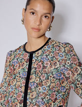 Black Floral Tapestry Jacket