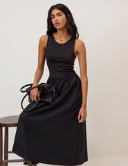 Black Sleeveless Vera Midi Dress