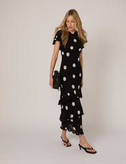 Black Polka Dot Marley Maxi Dress