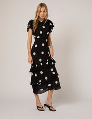 Black Polka Dot Marley Maxi Dress