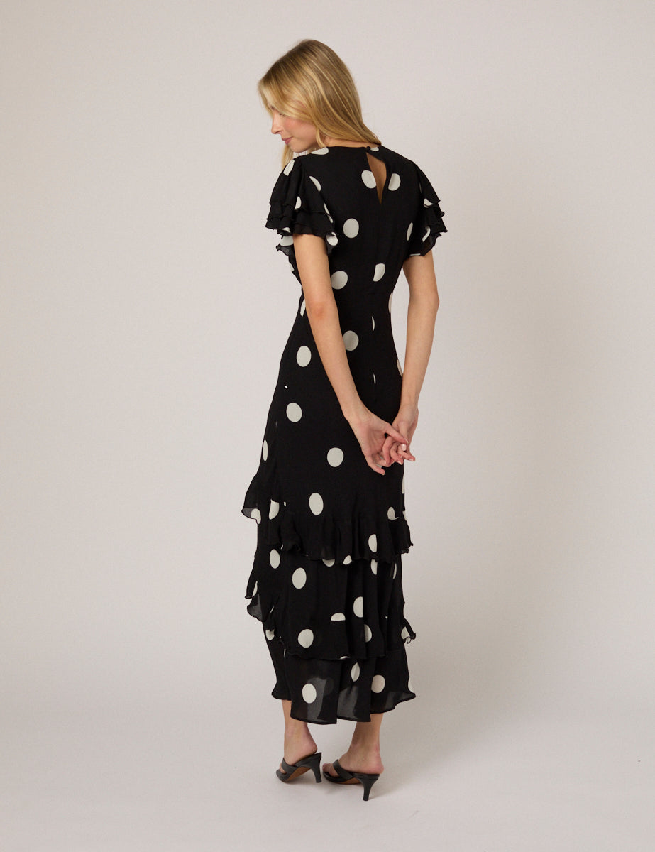 Black Polka Dot Marley Maxi Dress