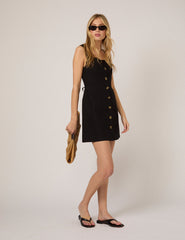 Black Rosie Mini Shift Dress