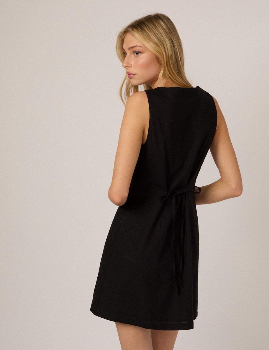 Black Rosie Mini Shift Dress