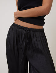 Black Balloon Cuffed Trousers