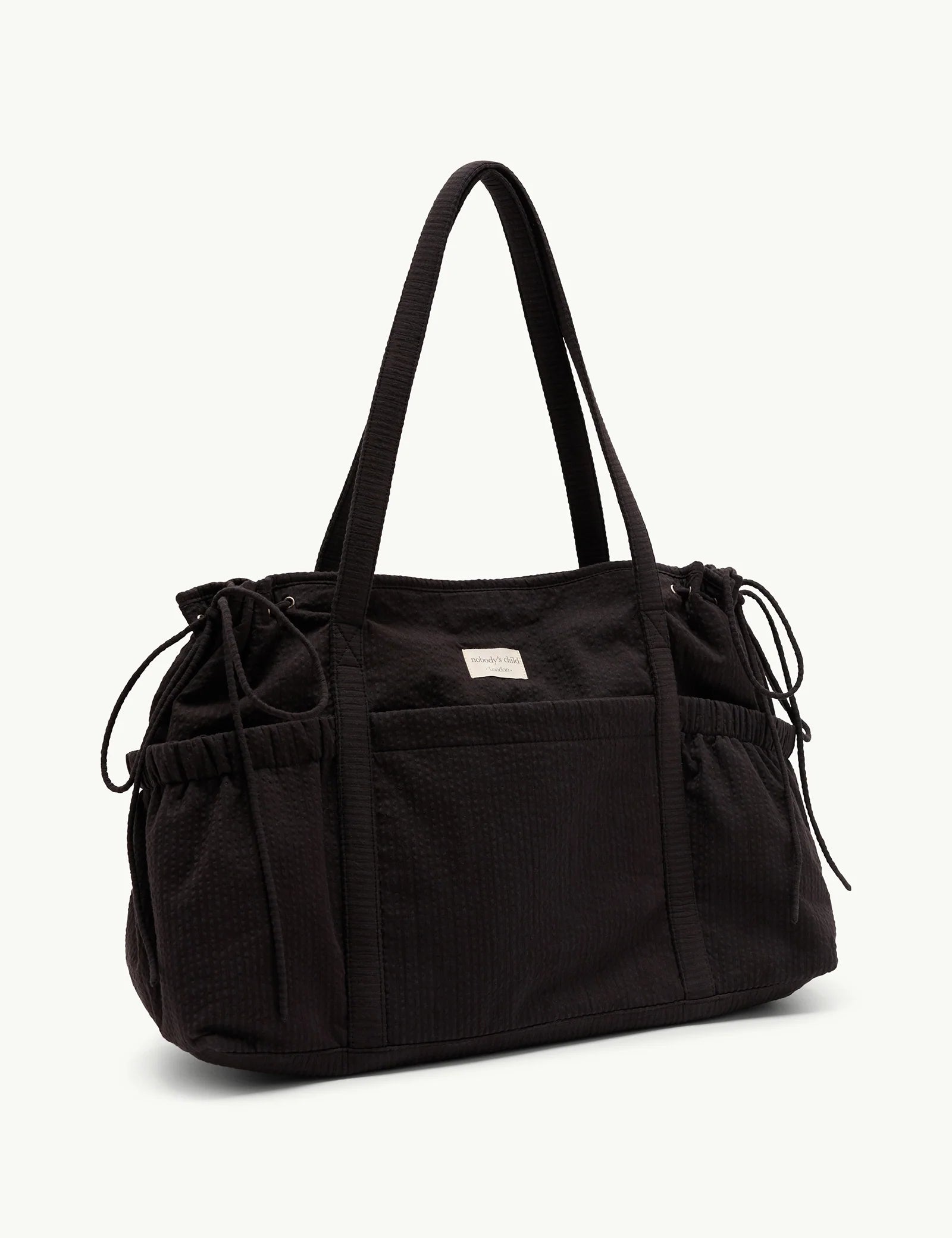 Black Cotton Holdall Bag