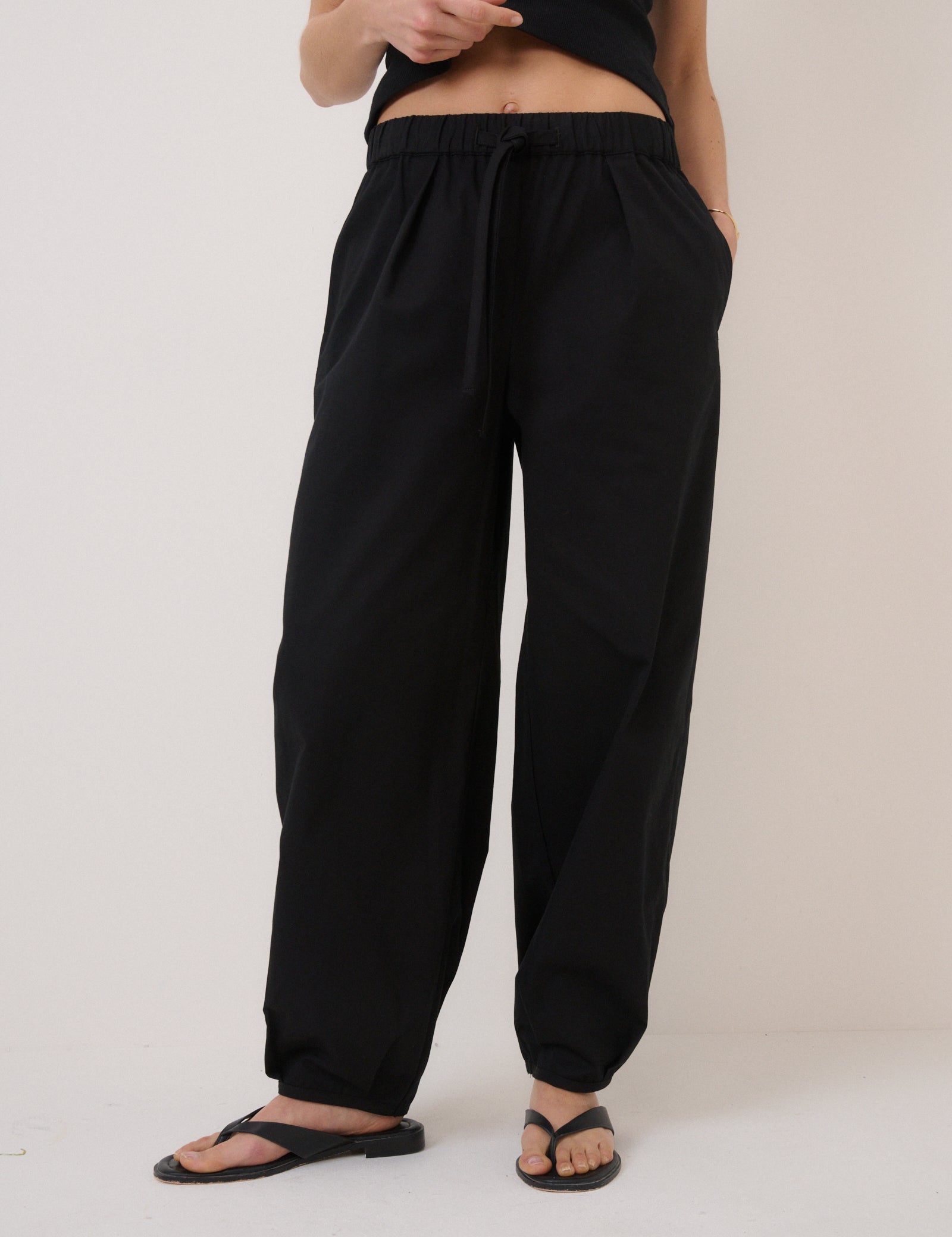 Black High Waisted Balloon Leg Trousers