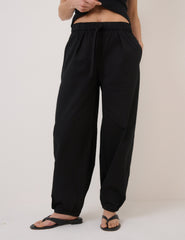 Black High Waisted Balloon Leg Trousers