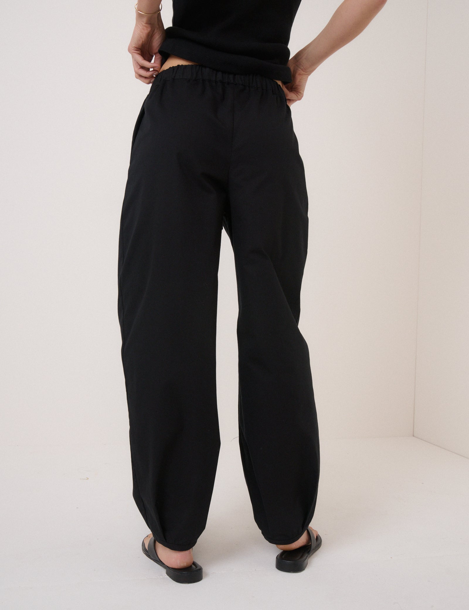 Black High Waisted Balloon Leg Trousers
