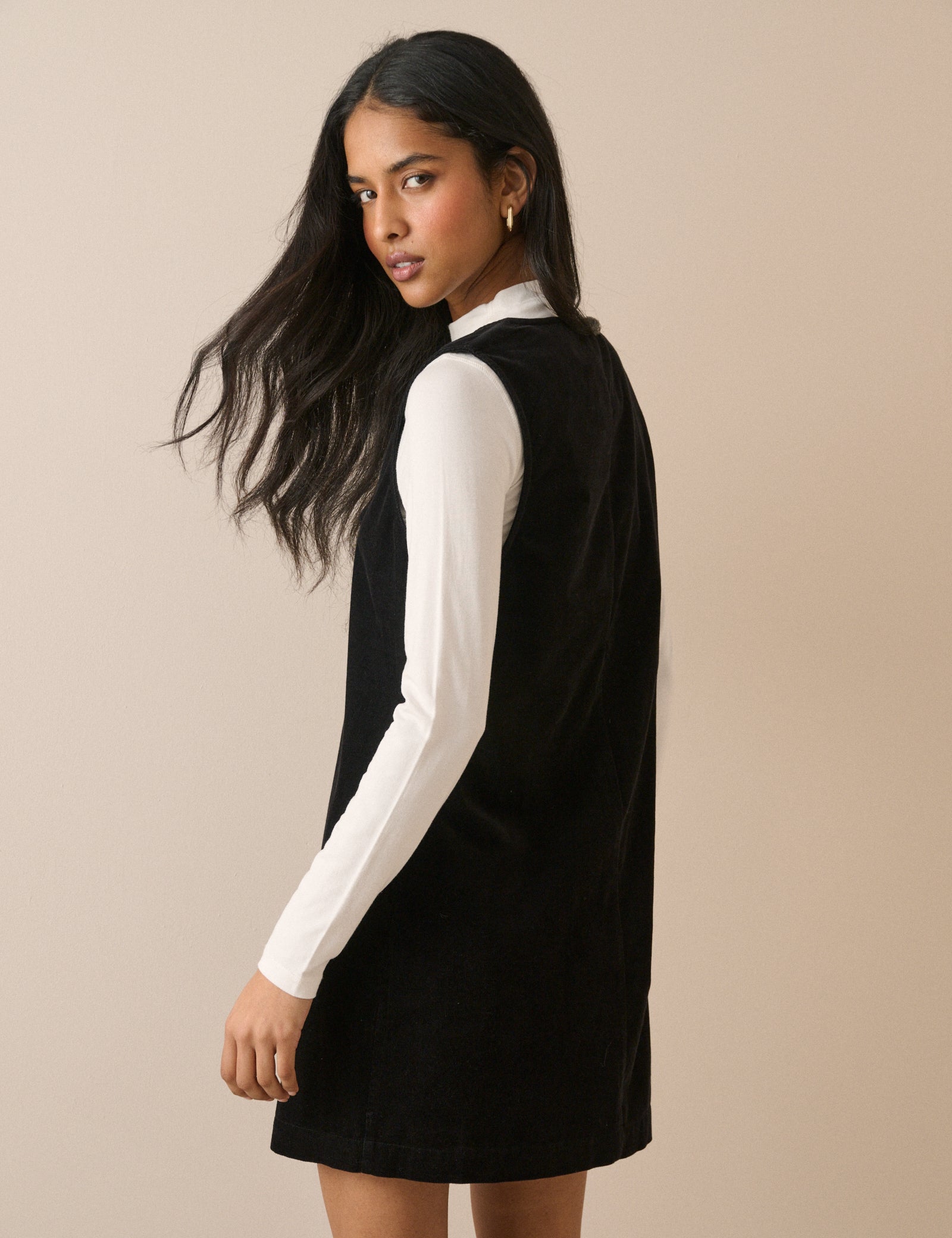 Black Cord Nila Shift Mini Dress