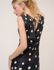 Black Polka Dot Ria Midi Dress