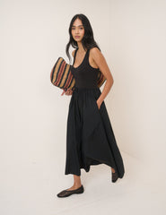 Black Racer Back Lexie Midi Dress