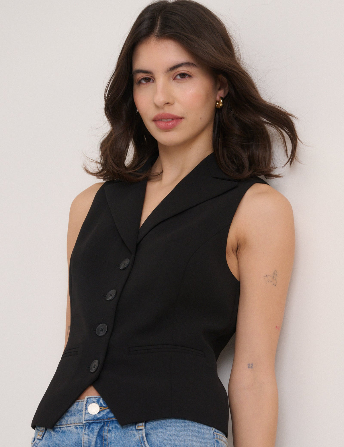 Black Collar Waistcoat