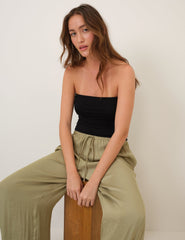 Black Bandeau Top