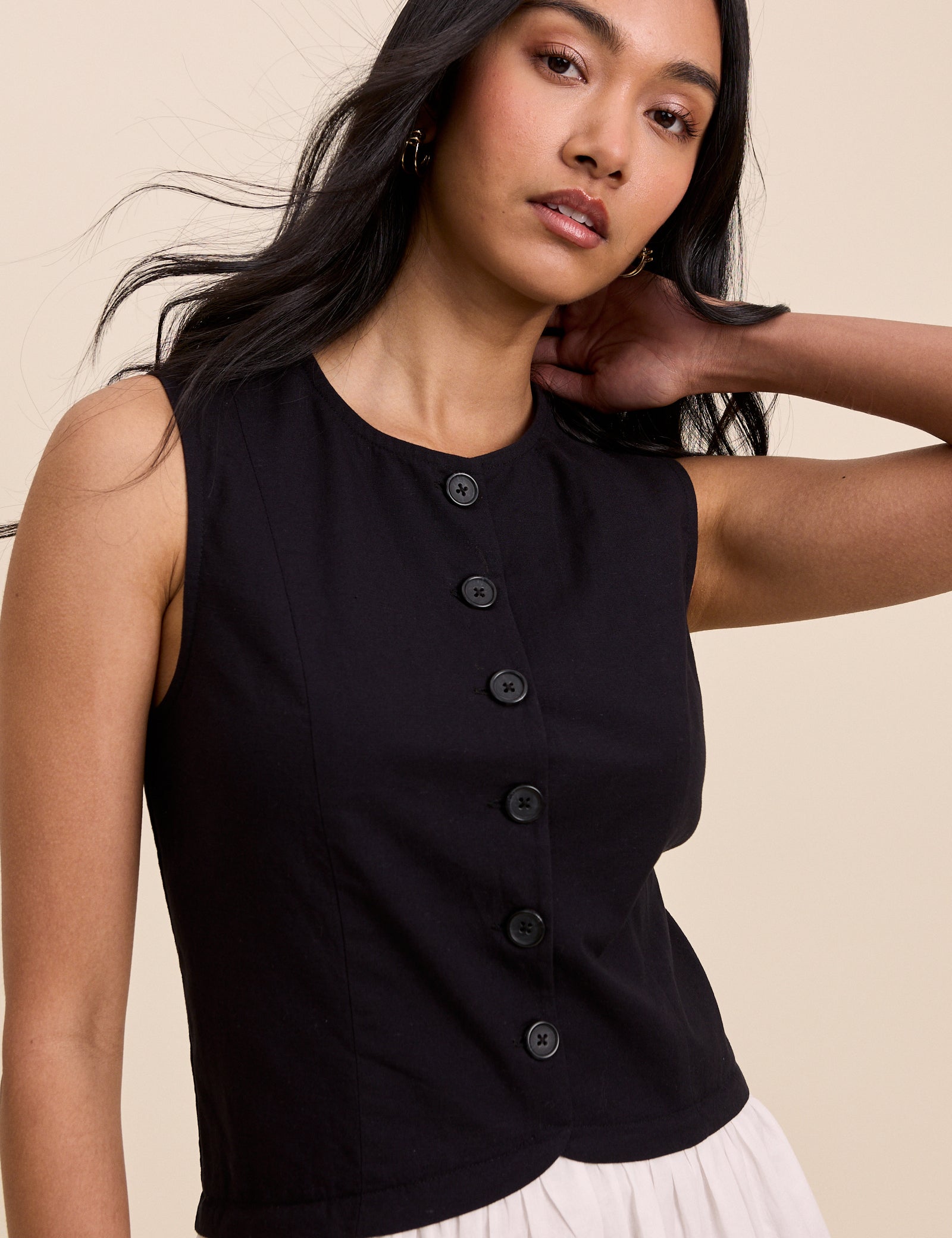 Black and White Tailored Lucille Mini Dress