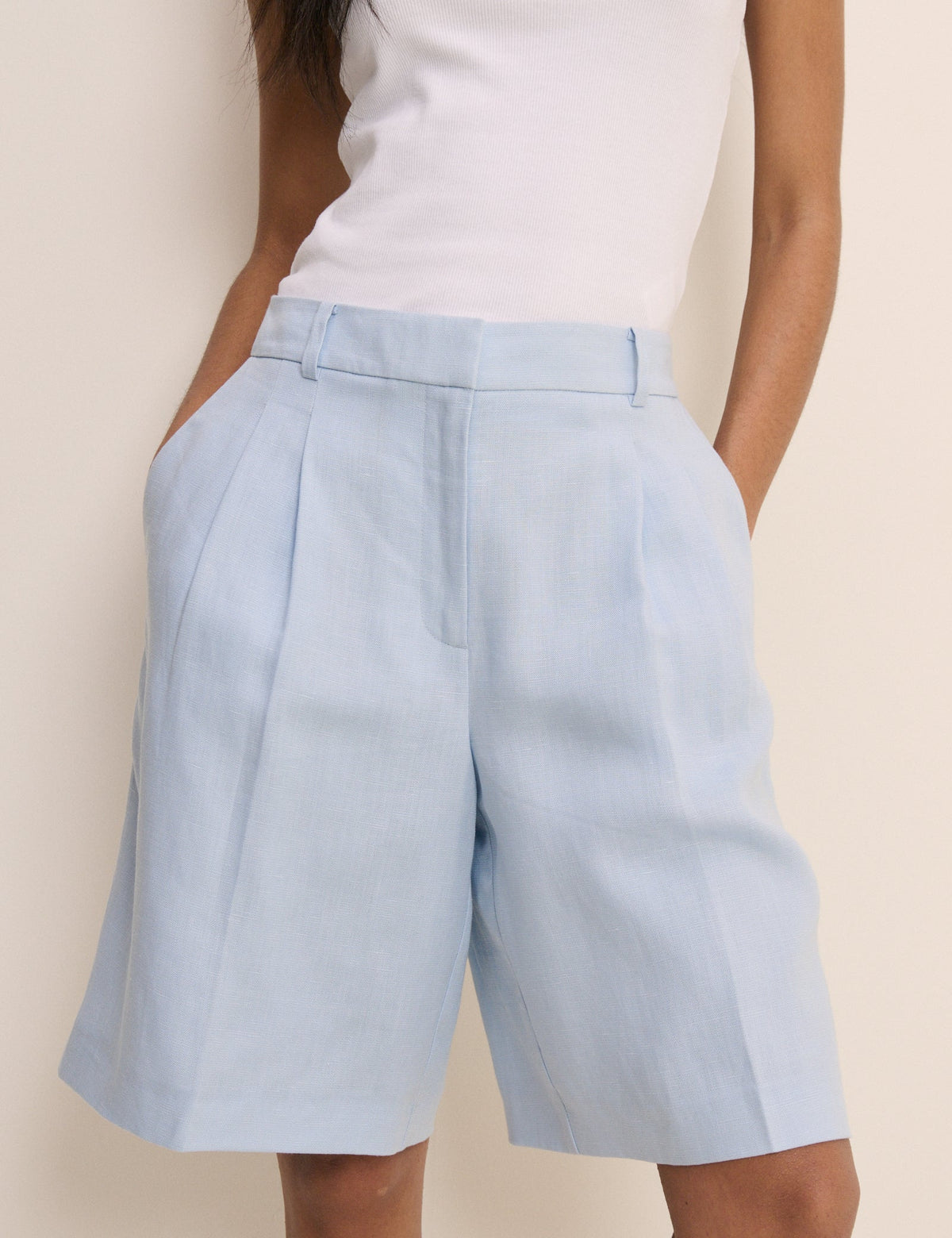 Baby Blue Bermuda Tailored Shorts