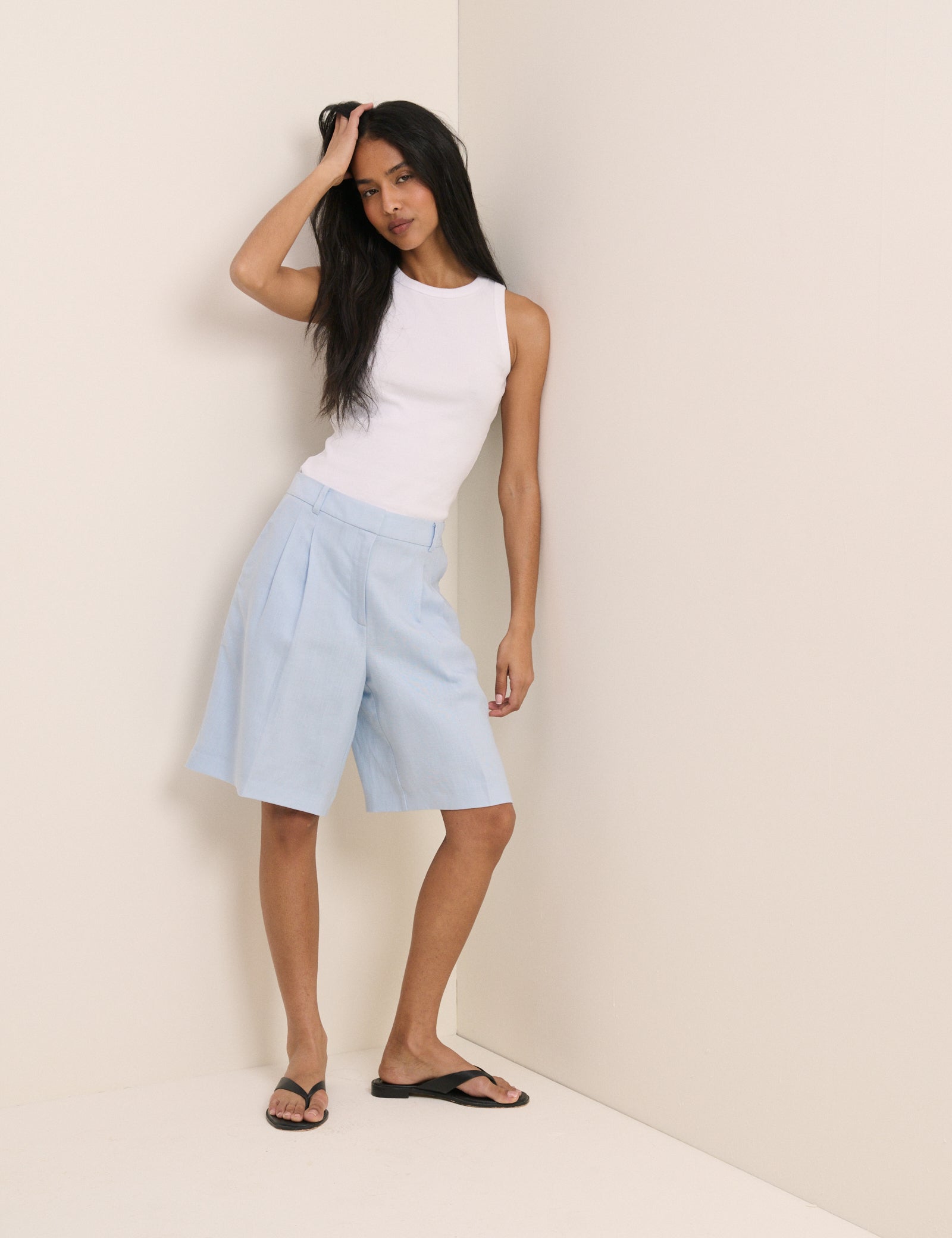 Baby Blue Bermuda Tailored Shorts