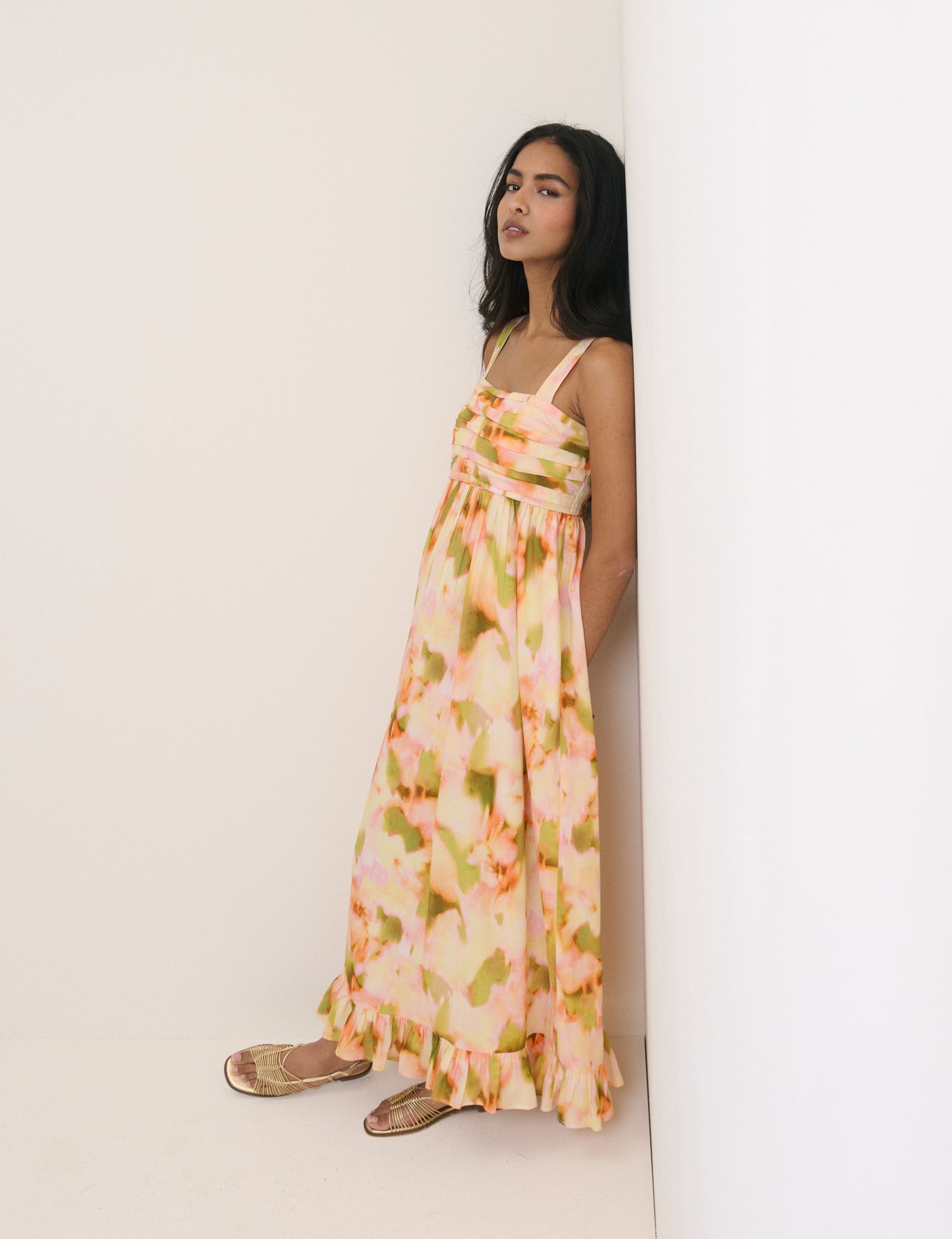Abstract Floral Sunira Maxi Dress