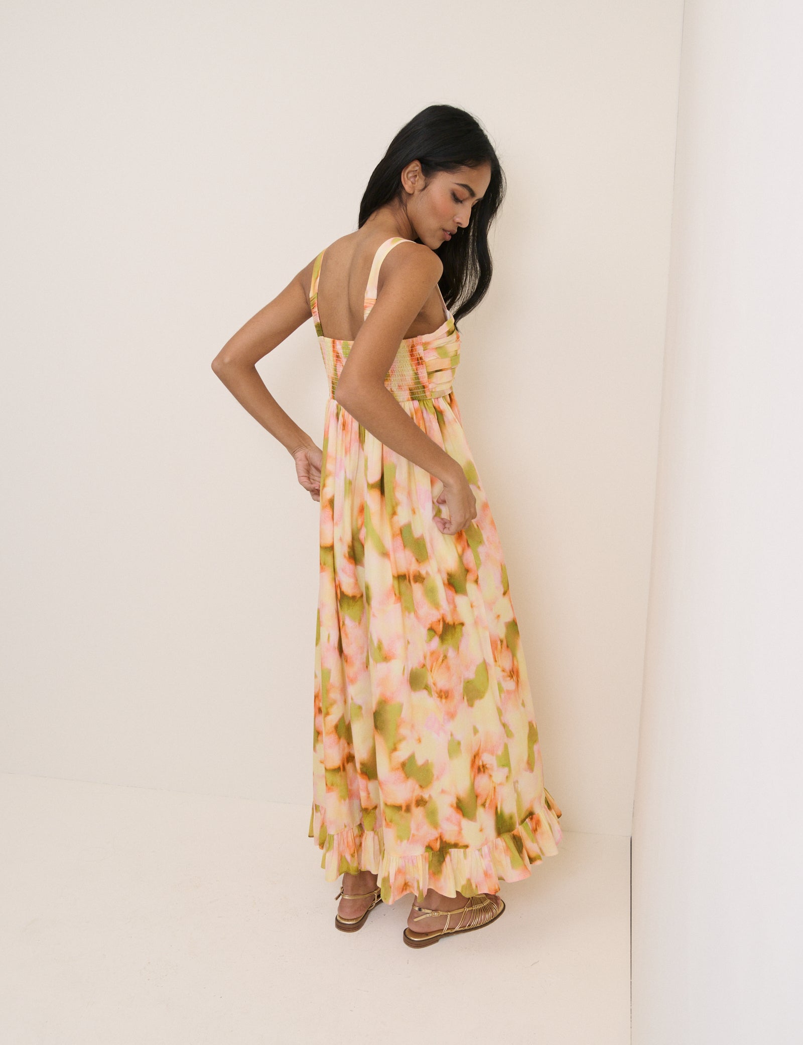Abstract Floral Sunira Maxi Dress