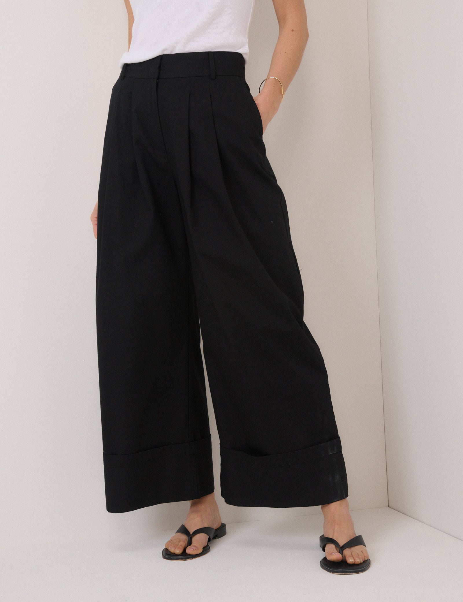 Black High Waisted Trousers
