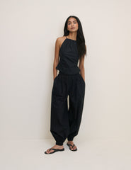 Black Halterneck Rowe Top
