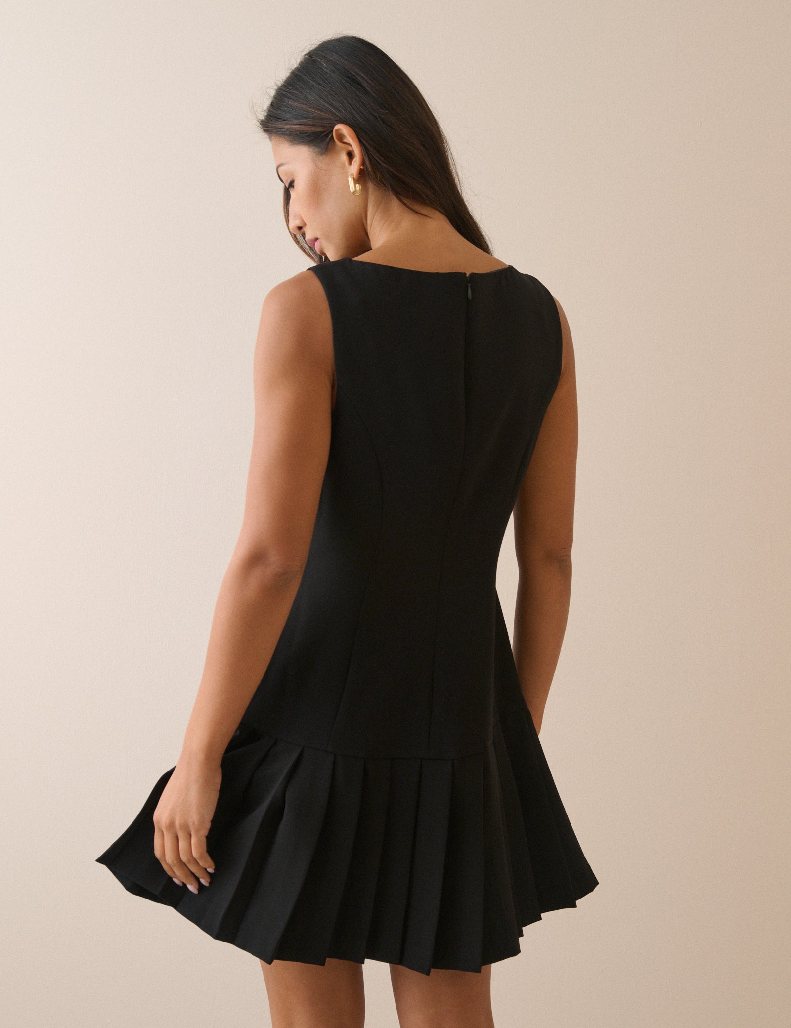 Black Drop Waist Mary Mini Dress