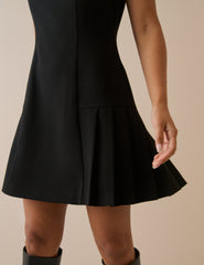 Black Drop Waist Mary Mini Dress