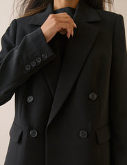 Black Double Breasted Alicia Blazer