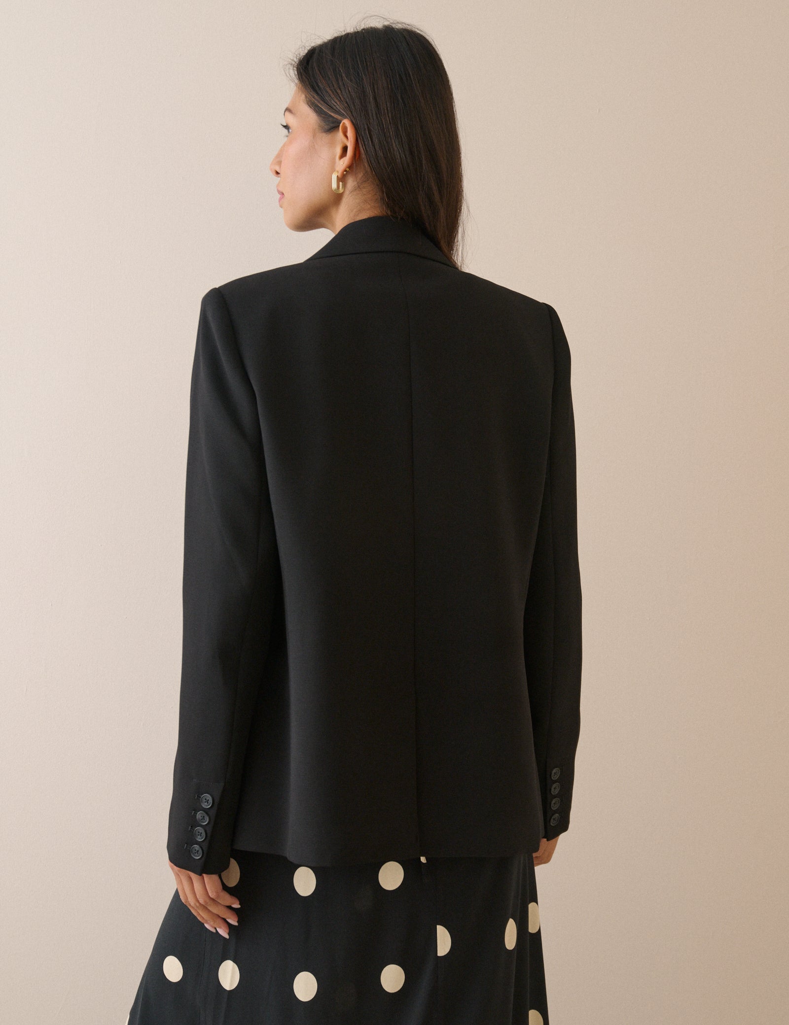 Black Double Breasted Alicia Blazer