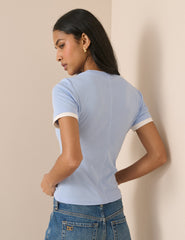 Baby Blue Double Layer T-Shirt
