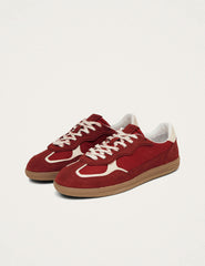 Alohas Rife Sheen Red Leather Sneakers