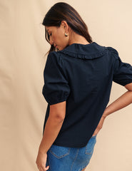 Black Collared Emmie Blouse