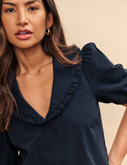 Black Collared Emmie Blouse